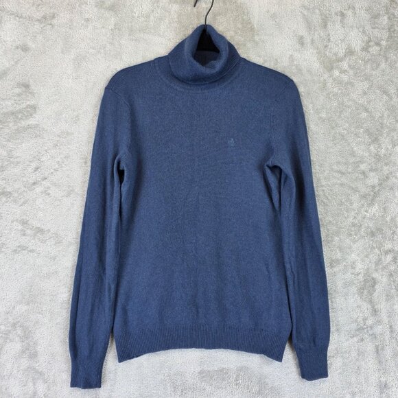 Lauren Ralph Lauren Sweater Womens XS Blue Turtleneck Cashmere Wool Blend Knit - Picture 1 of 8